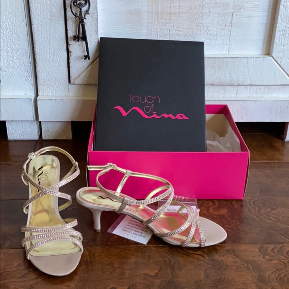 NINA kitten heeled formal sandals, Touch of NINA